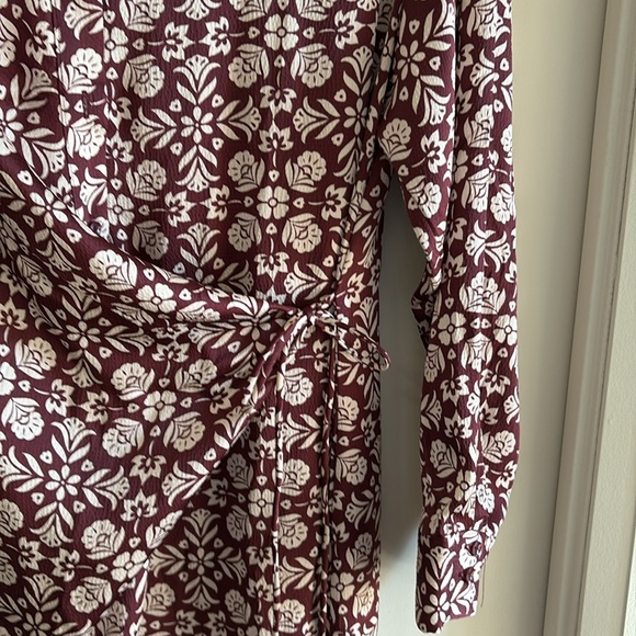 Mango Midi Dress, Burgandy and Cream, US 10, EUR XL - Picture 4 of 6